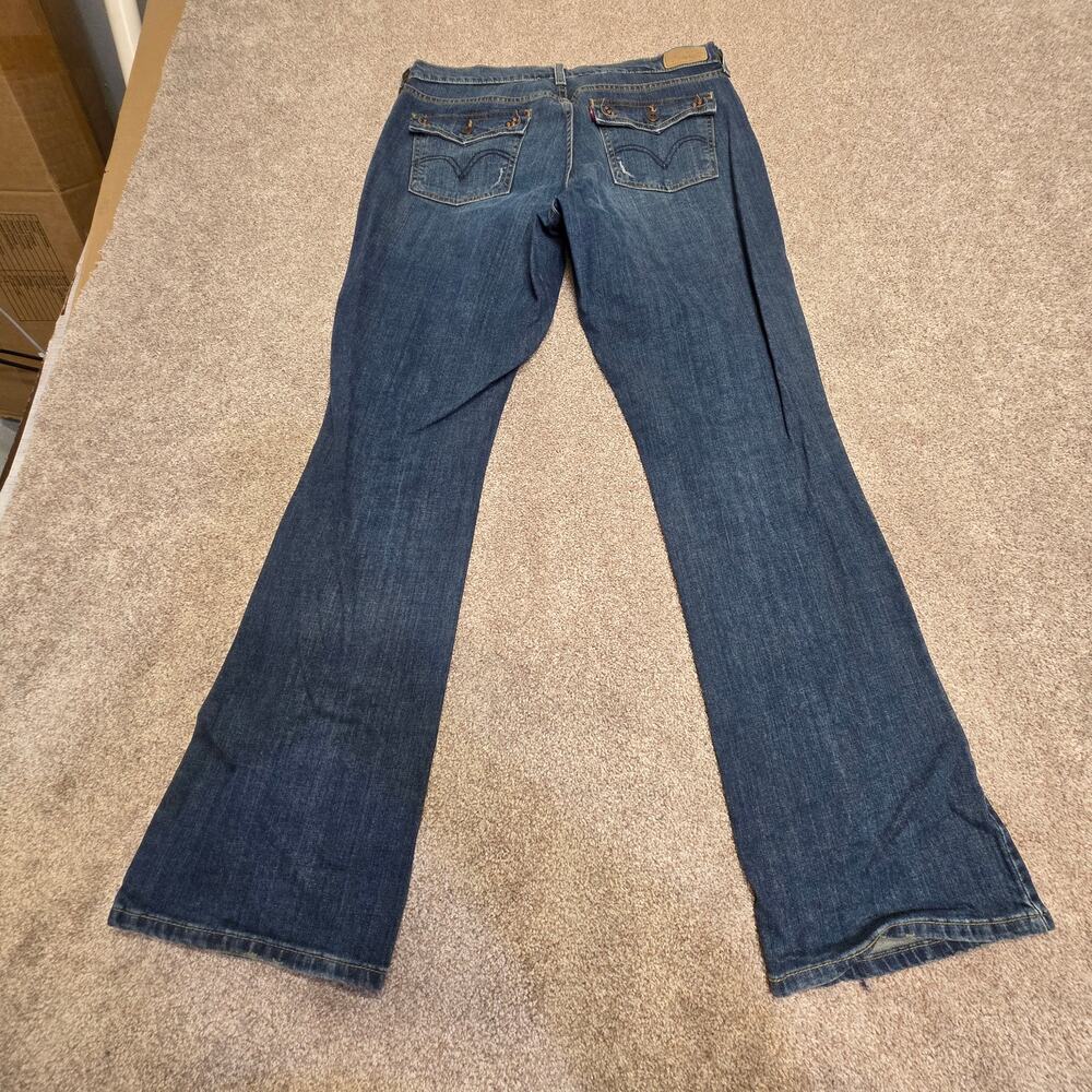 00s Low Rise Y2K Indie Levi's 515 Boot Cut Jeans indigo Medium Wash Dark sz 12M